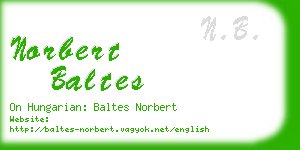 norbert baltes business card